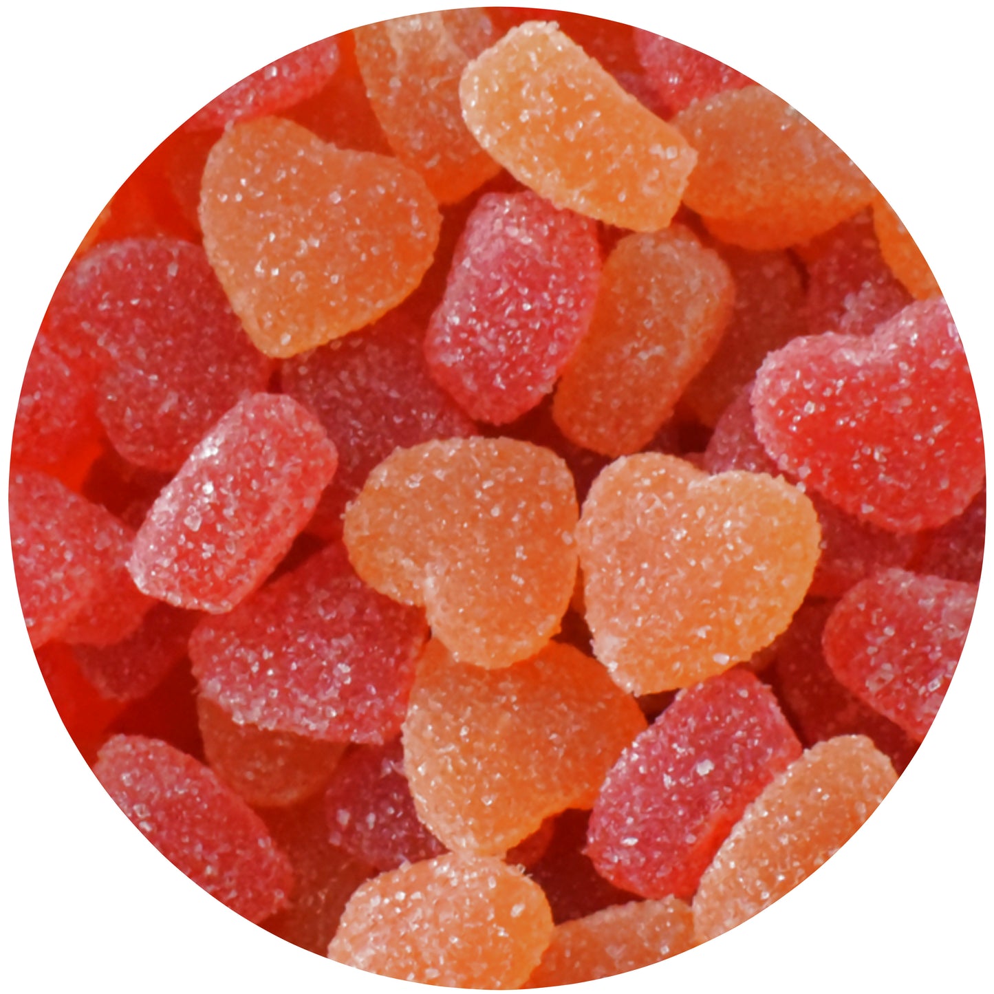 Petits cœur Pêche DULCEPLUS (100g)