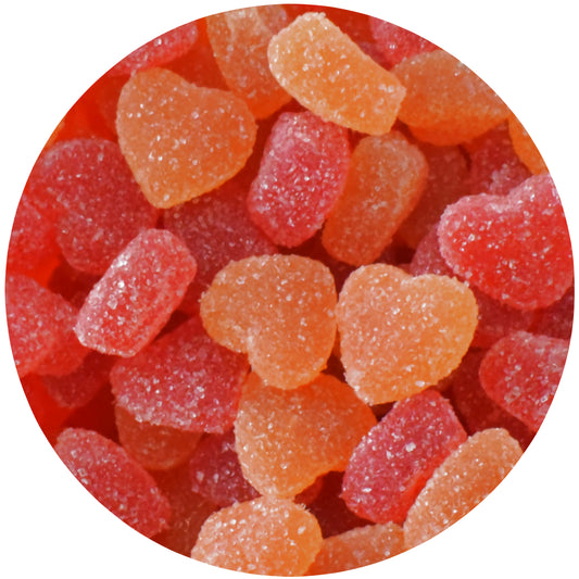 Petits cœur Pêche DULCEPLUS (100g)